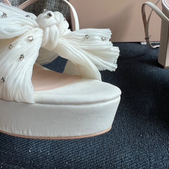 Loeffler Randall White Platform Sandals - Picture 3 of 15